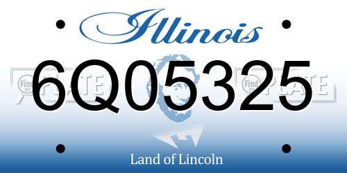 6Q05325 Illinois License Plate