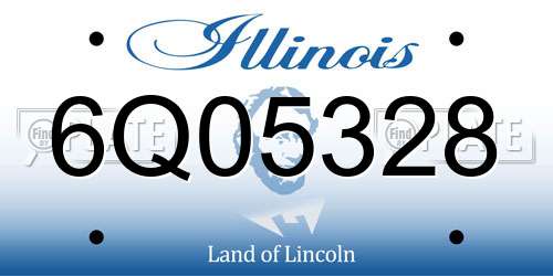 6Q05328 Illinois License Plate