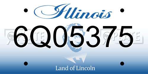 6Q05375 Illinois License Plate
