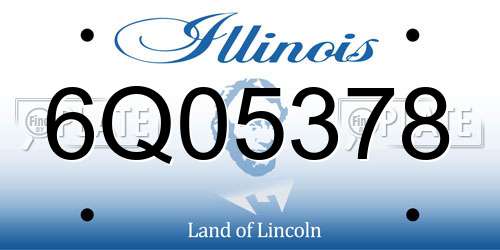 6Q05378 Illinois License Plate