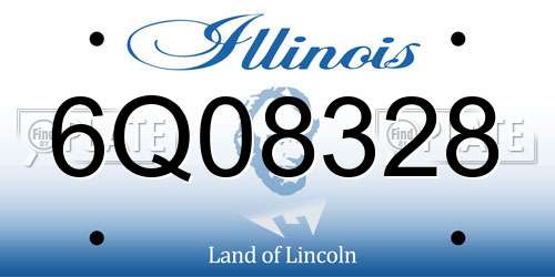6Q08328 Illinois License Plate
