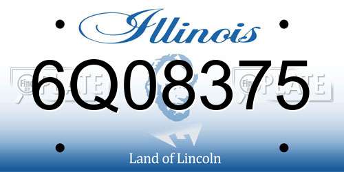 6Q08375 Illinois License Plate