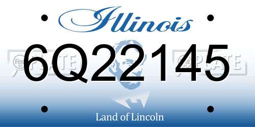 6Q22145 Illinois License Plate