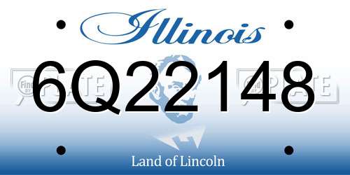6Q22148 Illinois License Plate
