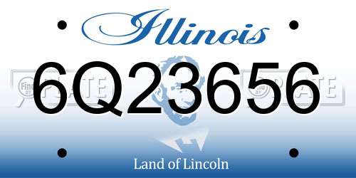 6Q23656 Illinois License Plate