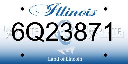 6Q23871 Illinois License Plate