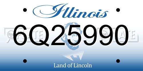 6Q25990 Illinois License Plate
