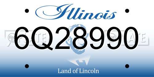 6Q28990 Illinois License Plate