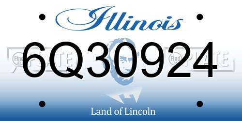 6Q30924 Illinois License Plate