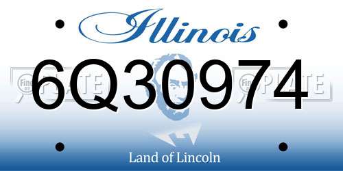 6Q30974 Illinois License Plate