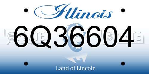 6Q36604 Illinois License Plate