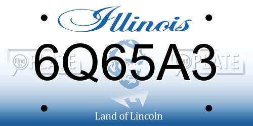 6Q65A3 Illinois License Plate