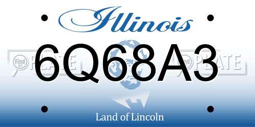 6Q68A3 Illinois License Plate
