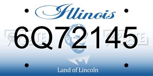 6Q72145 Illinois License Plate