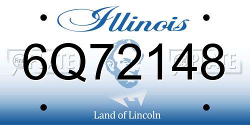 6Q72148 Illinois License Plate