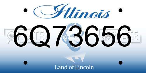6Q73656 Illinois License Plate