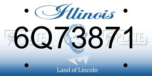 6Q73871 Illinois License Plate