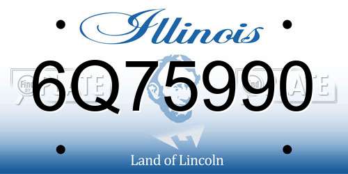 6Q75990 Illinois License Plate