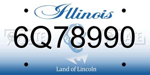 6Q78990 Illinois License Plate