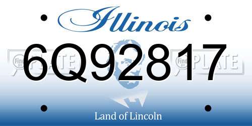 6Q92817 Illinois License Plate