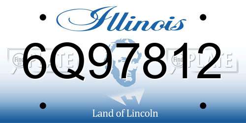 6Q97812 Illinois License Plate