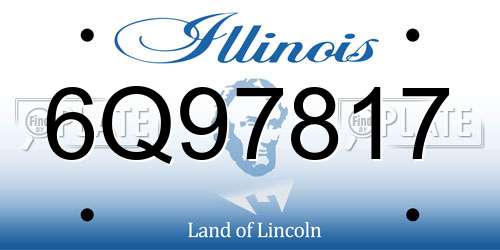 6Q97817 Illinois License Plate