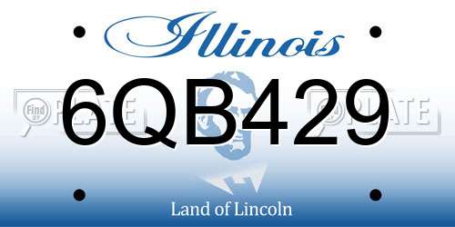 6QB429 Illinois License Plate