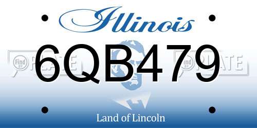 6QB479 Illinois License Plate