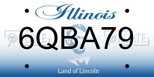 6QBA79 Illinois License Plate