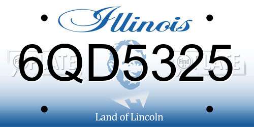 6QD5325 Illinois License Plate