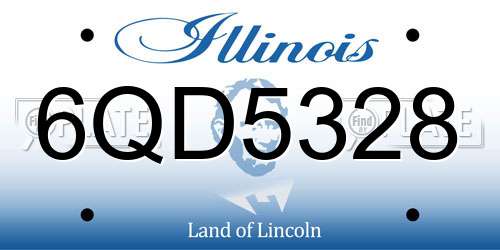 6QD5328 Illinois License Plate
