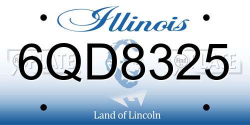 6QD8325 Illinois License Plate