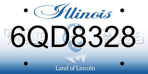 6QD8328 Illinois License Plate