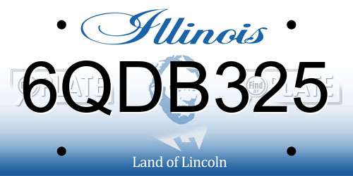 6QDB325 Illinois License Plate