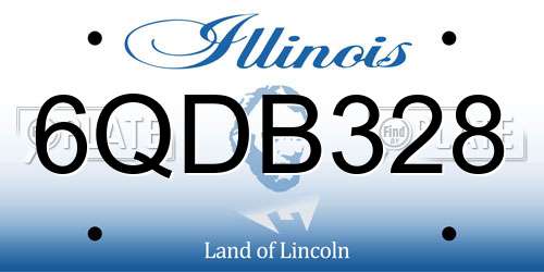 6QDB328 Illinois License Plate