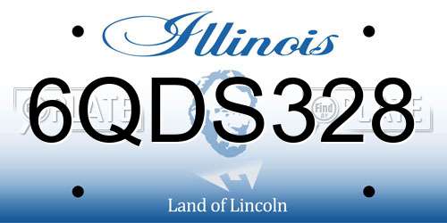 6QDS328 Illinois License Plate