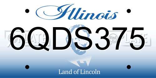 6QDS375 Illinois License Plate