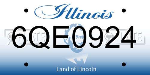6QE0924 Illinois License Plate
