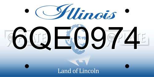 6QE0974 Illinois License Plate