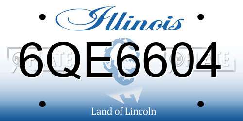 6QE6604 Illinois License Plate