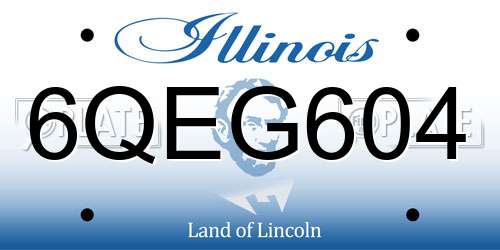 6QEG604 Illinois License Plate