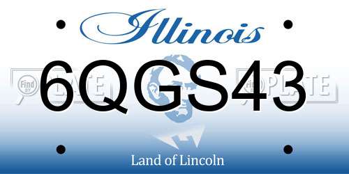 6QGS43 Illinois License Plate