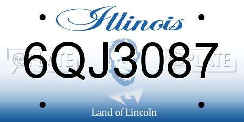 6QJ3087 Illinois License Plate