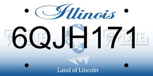 6QJH171 Illinois License Plate