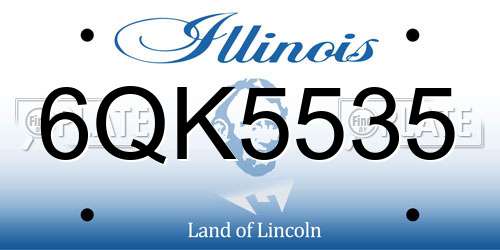 6QK5535 Illinois License Plate