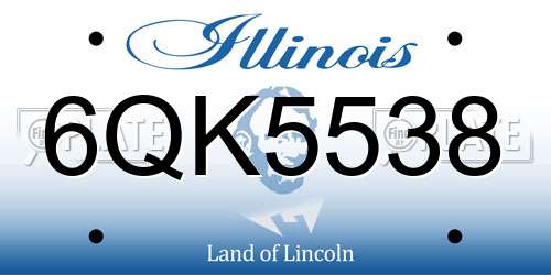 6QK5538 Illinois License Plate