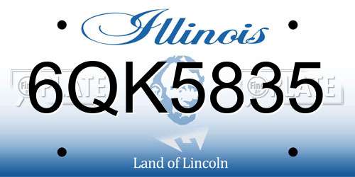 6QK5835 Illinois License Plate