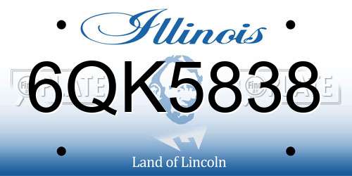 6QK5838 Illinois License Plate