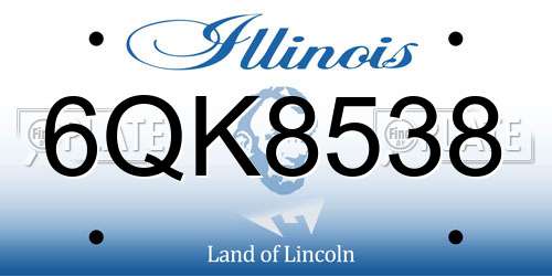 6QK8538 Illinois License Plate