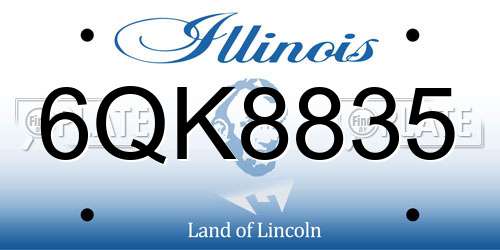 6QK8835 Illinois License Plate